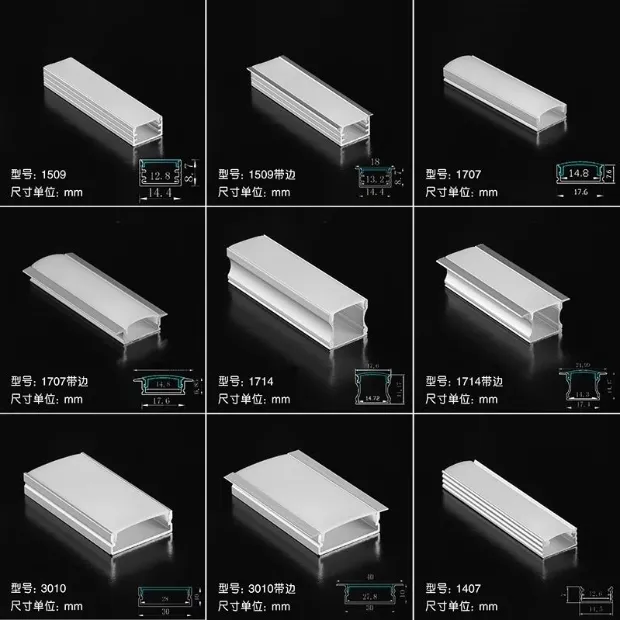 Lâmpada de Iluminação LED Lightbox Faixa - Opções de Perfil de Alumínio