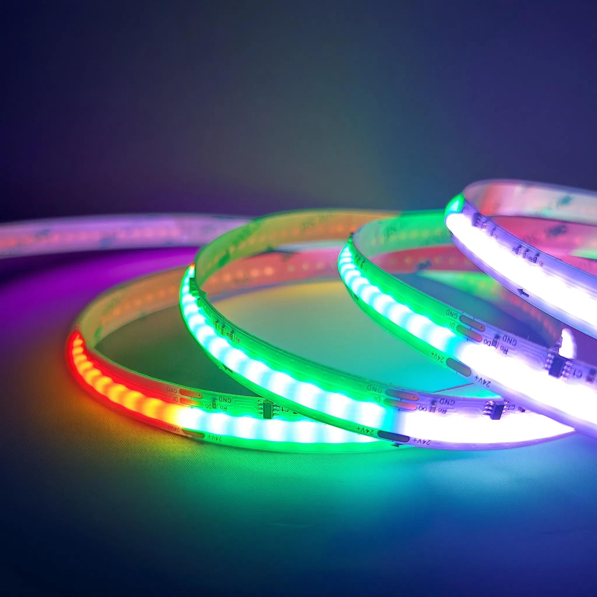 Fita de LED COB Spi RGBW IC Ws2814 784 LEDs DC24V Rgbic Flexível COB Digital LED Pixel Strip