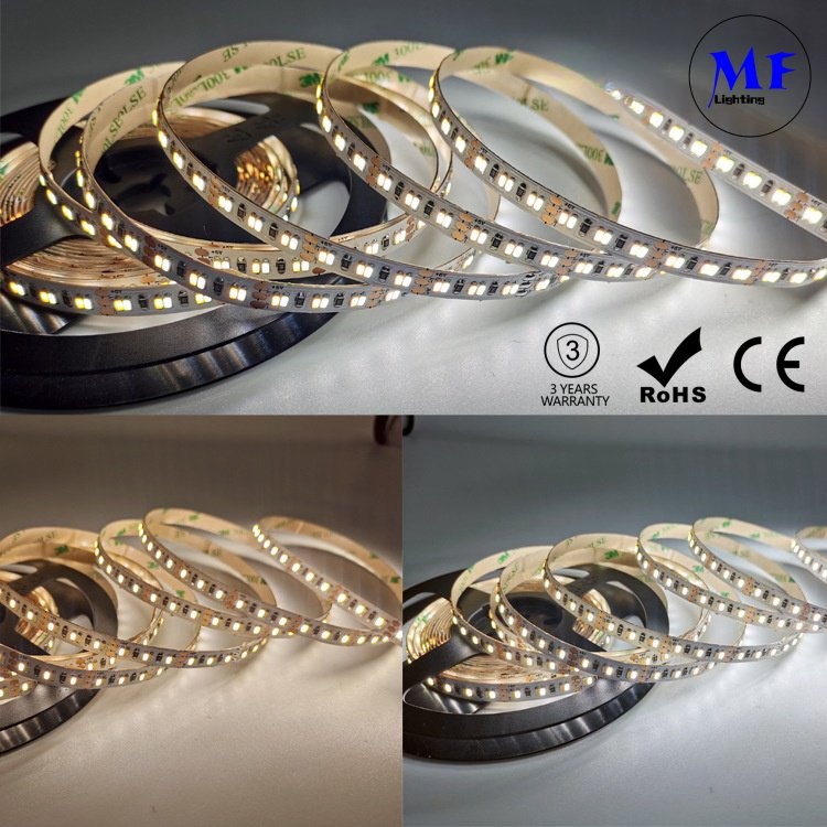 Iluminação de Armário de Cozinha Sob a Banca Fita Flexível Dobrável Cortável 12V 24V 12W 3014 60LEDs/M Luz de Fita LED Exterior à Prova d'Água RGB