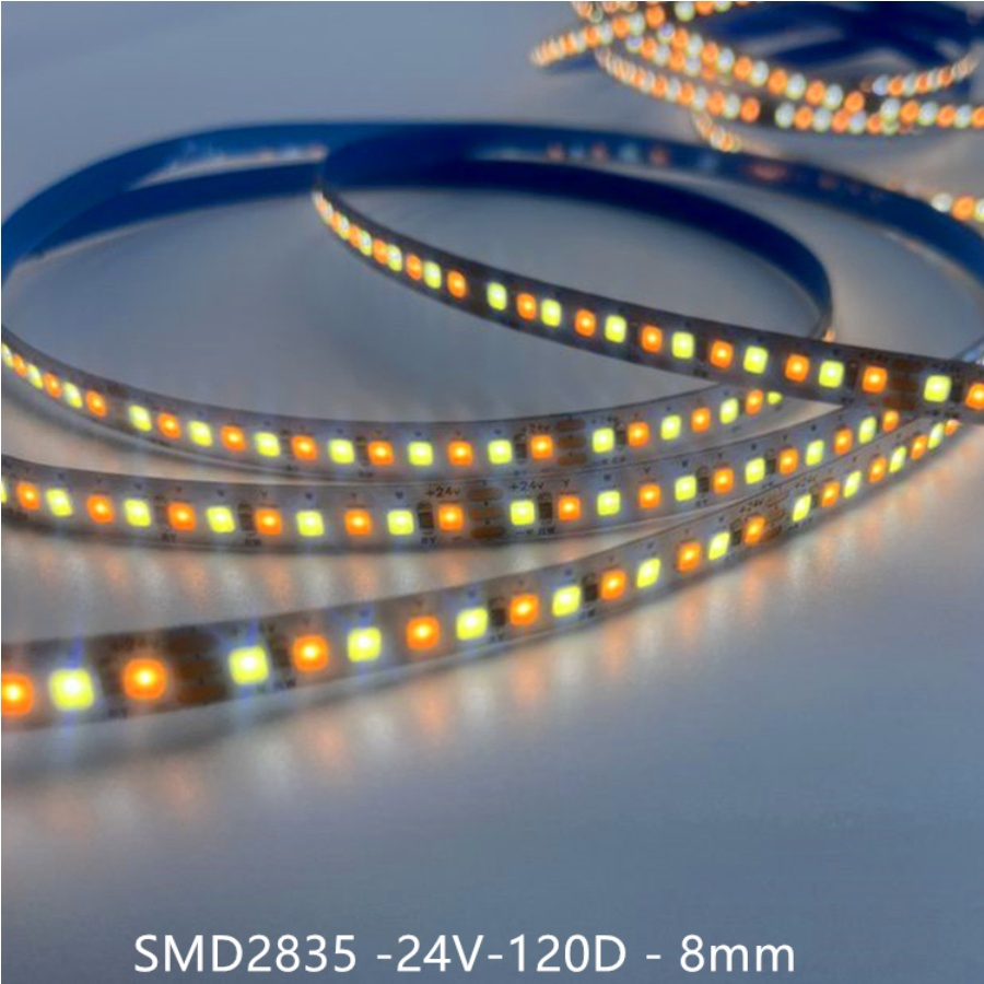 IP20 Fita de Luz LED COB Flexível à Prova d'Água 120LED PCB 8mm DC12V 24V Perfil de Alumínio Fita de Luz Ambiente para Sala de Estar