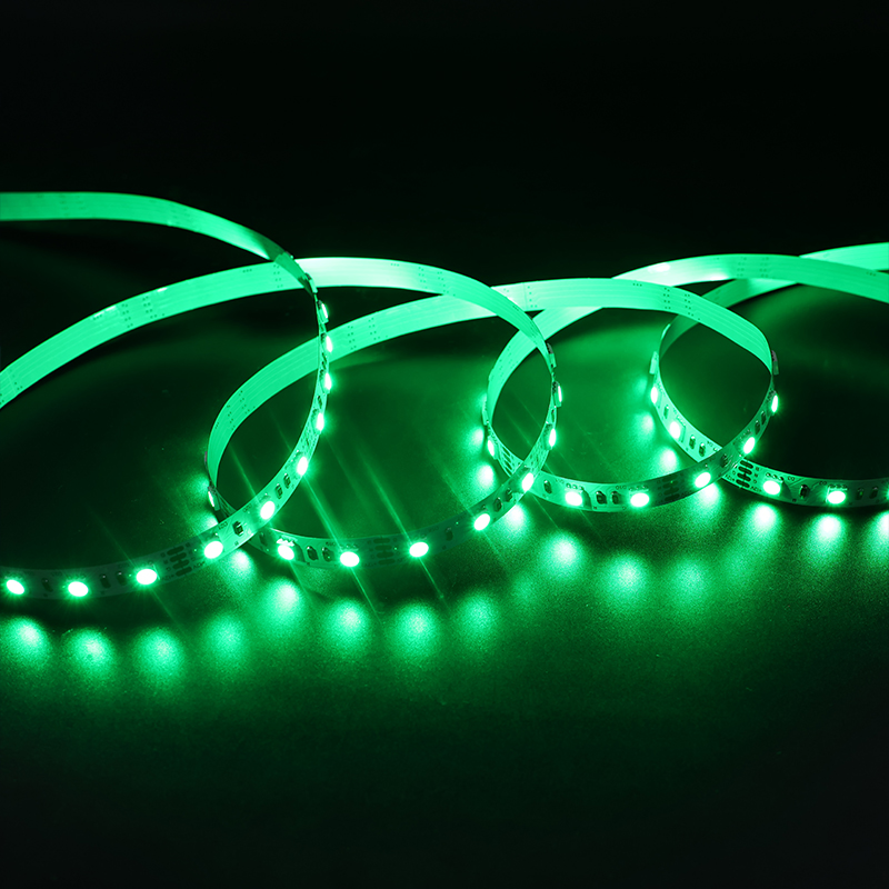 SMD5050 Fita LED RGB 60LEDs/M DC12V 24V Fita LED Flexível à Prova d'Água para Decoração de Natal em Casa Iluminação de Armários