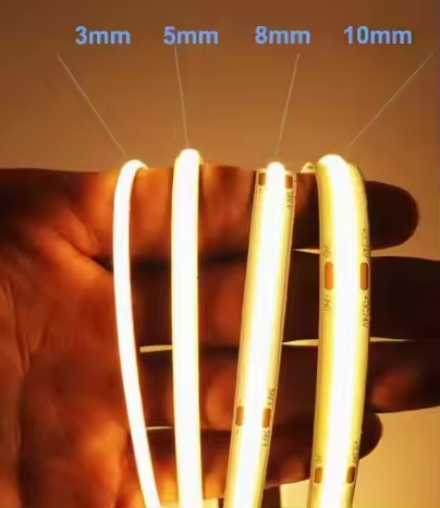 5V Fitas de LED COB DC 8mm Listado ETL 320LEDs/M 8W/M Cortável Flexível para Decoração de Iluminação DIY em Quarto e Armário