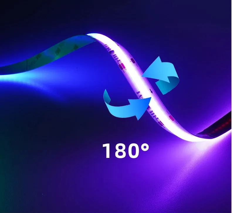 Iluminação de ângulo amplo de 180°