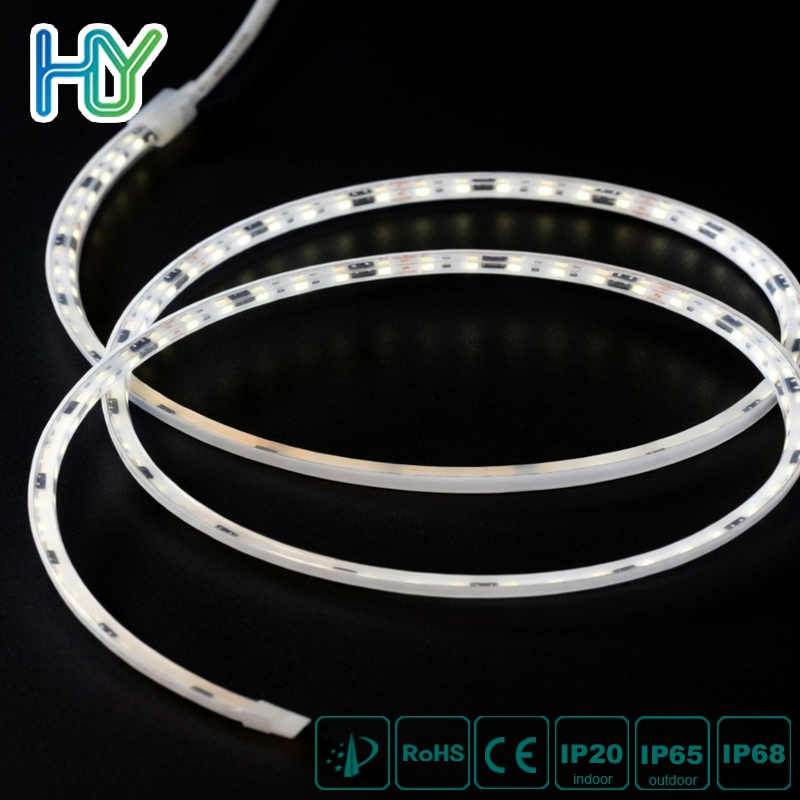 Fita LED de Alta Voltagem 110V/220V AC, IP68 Impermeável, 2835 SMD, Fita LED com Plugue Direto, Aplicações para Paisagismo ao Ar Livre, Jardim, Hotel, Iluminação de Ponte