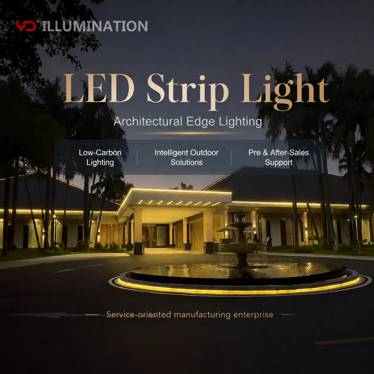 Fita de LED IP68 Durável: Perfeita para Arquitetura ao Ar Livre