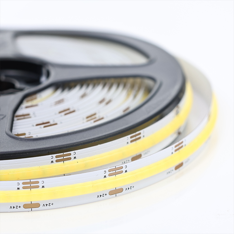 OEM ODM DC24V IP20 DC24V 10mm 608LEDs/M Luz de fita LED sem pontos em perfil de alumínio LED Luz COB