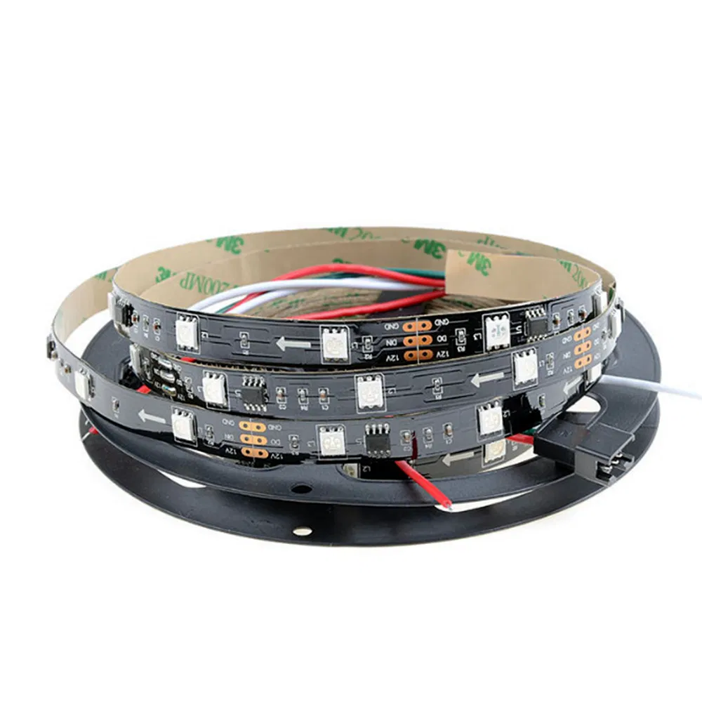 Fita de LED RGB Pixel Programável Mágica Endereçável Fita de Luz RGBW 12V 24V Ws2811 Ws2812b