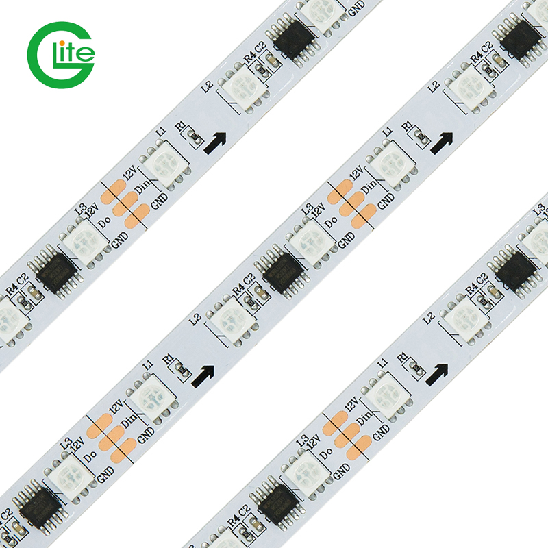 Fita LED Pixel RGB Endereçável - À Prova d'Água Ws2811 Iluminação Flexível 12V