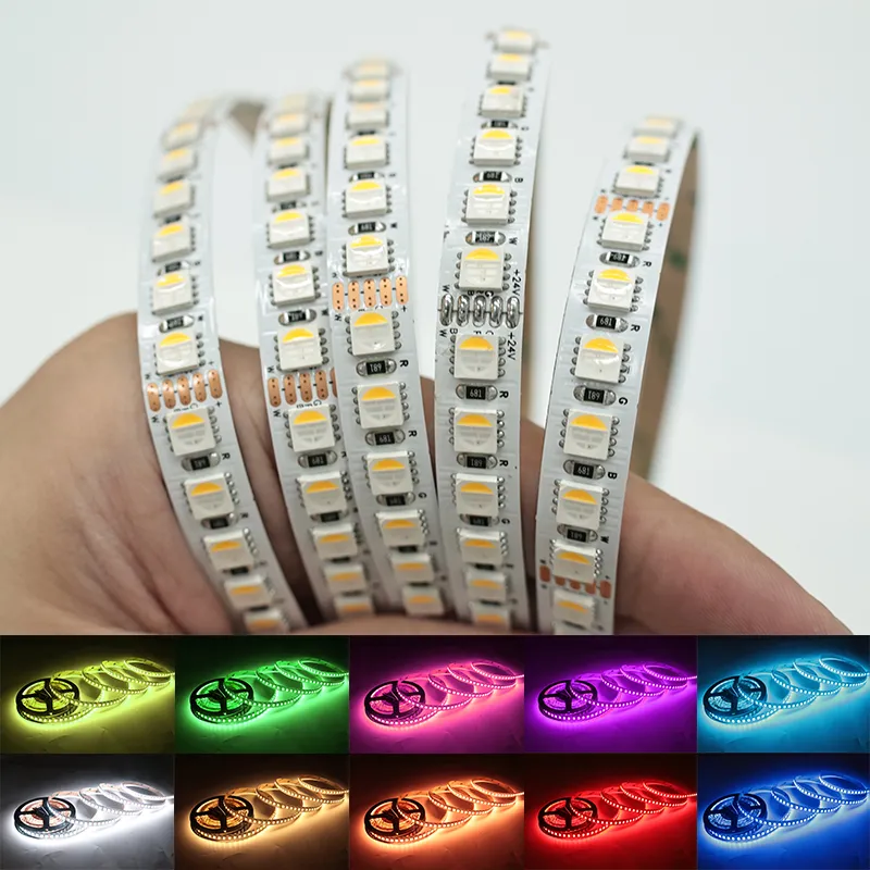WS2811 Fita LED RGB RGBW Endereçável Inteligente 24V 12V 10mm Wifi App Sincronização de Música Luzes Dinâmicas Dimmable