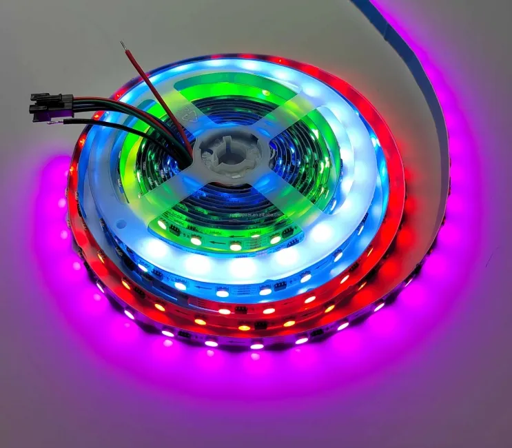 Fita de LED RGB Pixel Programável Mágica Endereçável Fita de Luz RGBW 12V 24V Ws2811 Ws2812b