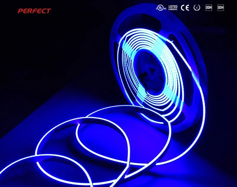 Novo Design RGB Sem Ponto 630LEDs/M Chips de LED COB Emissão Lateral para Carro