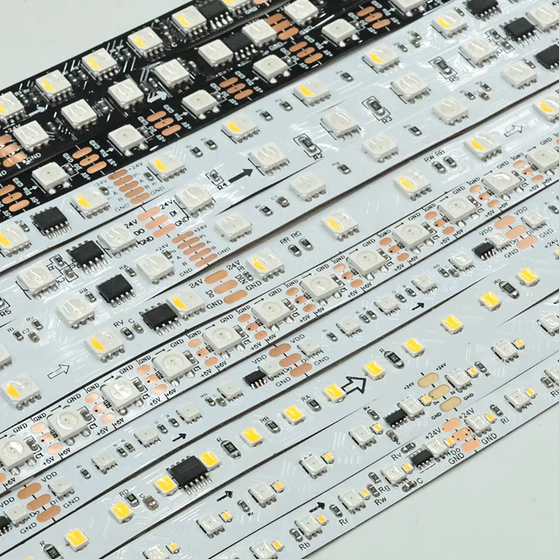 WS2811 Fita LED RGB RGBW Endereçável Inteligente 24V 12V 10mm Wifi App Sincronização de Música Luzes Dinâmicas Dimmable