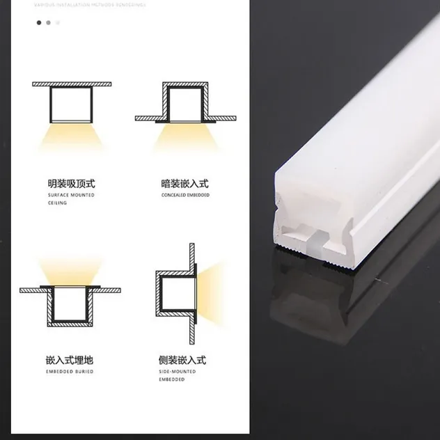 IP67 Fita Neon de Silicone LED Flexível Dimmable à Prova d'Água