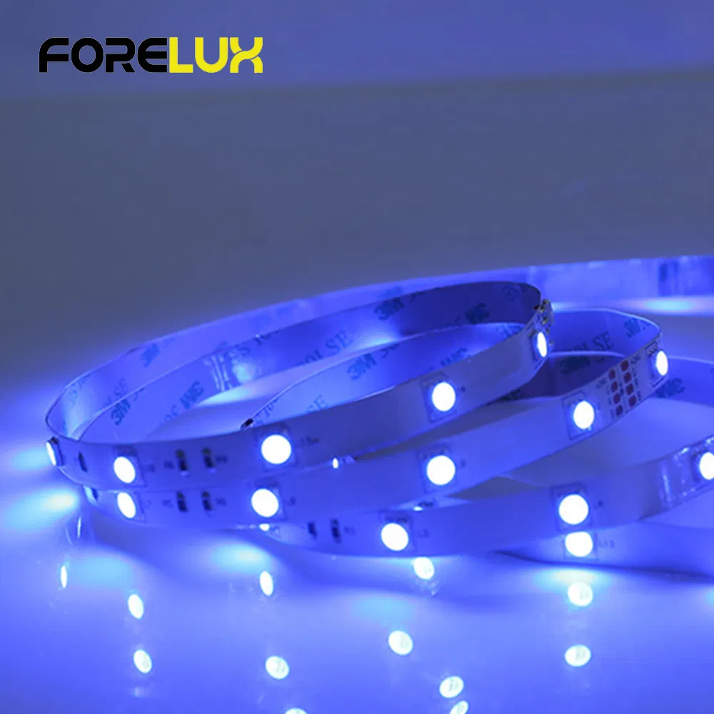 Atacado 7.2W/M 24V/12V 30LEDs/M 5050 RGB 3in1 fita de LED para decoração de casa