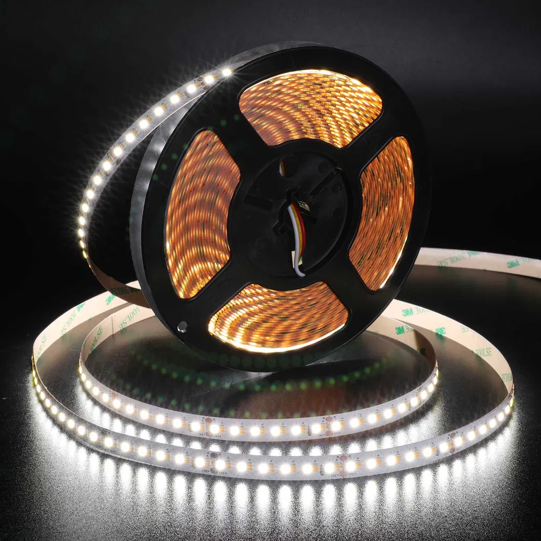 OEM ODM Mudança de Cor CCT SMD2835 Fita LED 240LEDs/M 2700~6500K 24V Fita LED DC