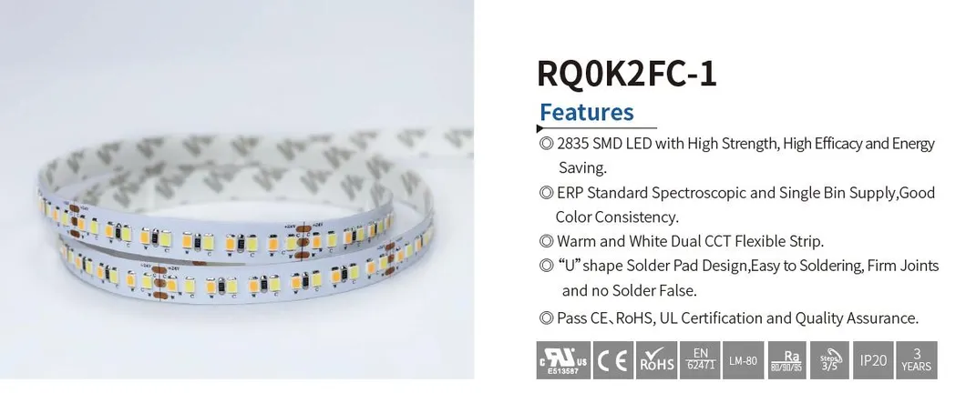 3 Garantia de Ano CE RoHS 2835SMD IP20 Luz de Fita LED Uso Doméstico ou Uso Comercial Fita de Natal em Letras de Sinalização