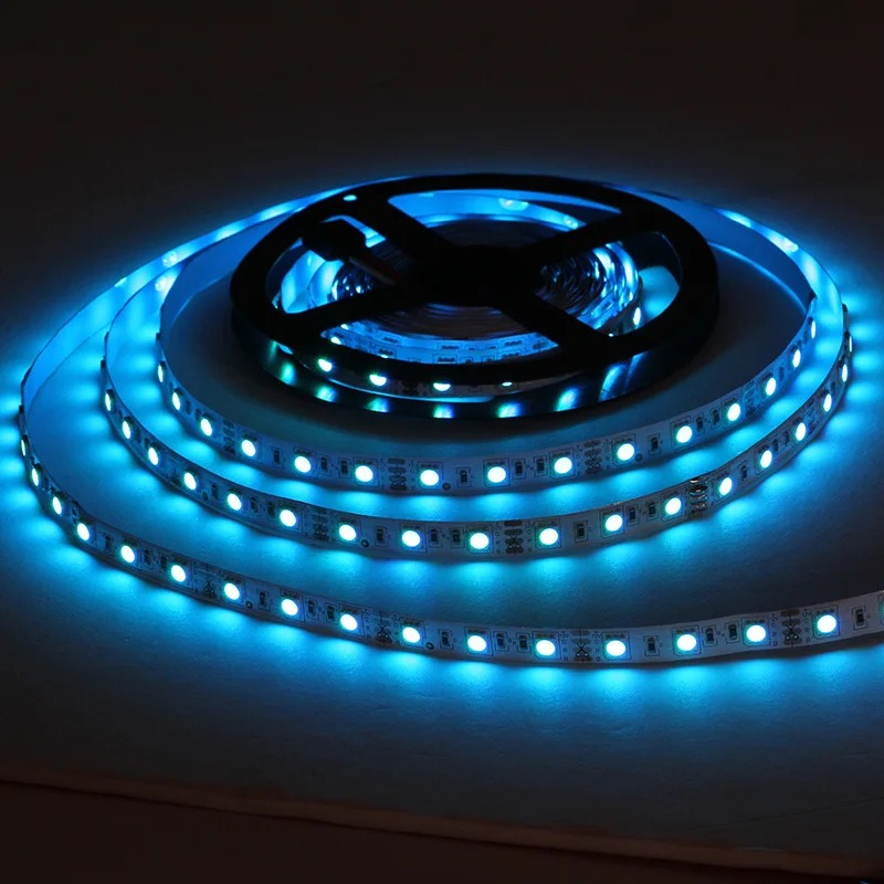 Fita LED 5050 RGB/Cores de Fantasia, Encapsulada à Prova d'Água, Kit de Controle Remoto WiFi, Mudança de Cor Inteligente, 12V-24V Fita de Luz Flexível para Decoração