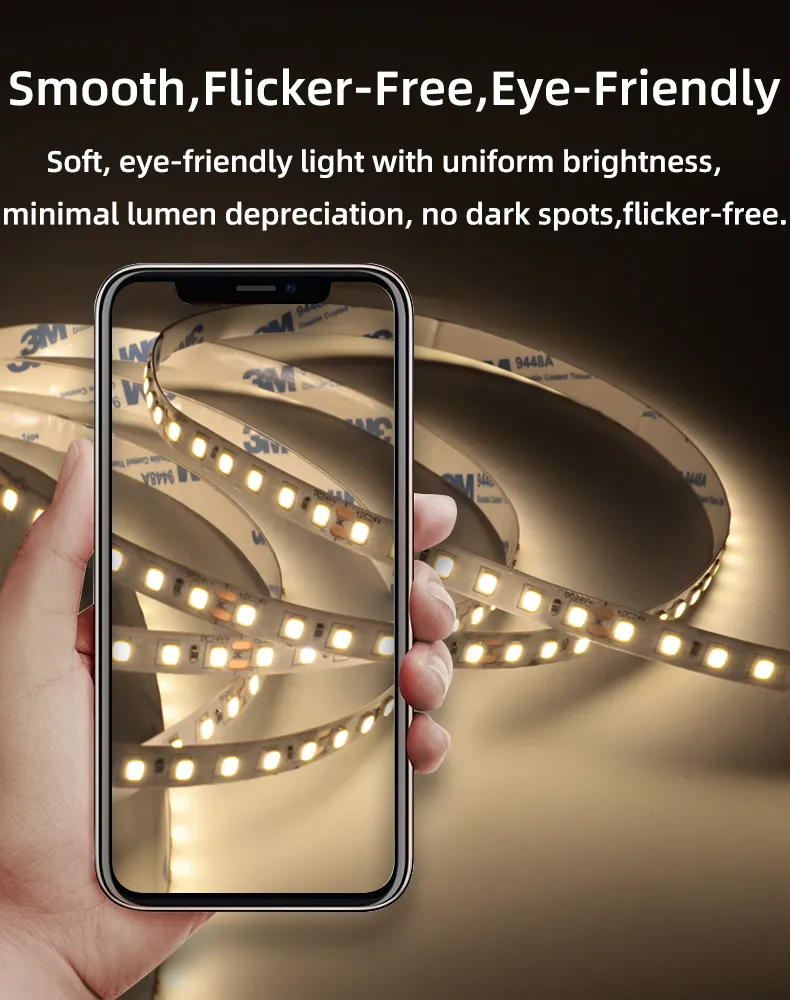 Fábrica 2835 Fita de Luz LED 120LED/m CRI 80 Interna para Luz de Fundo de TV