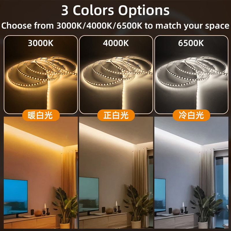 Fita LED SMD 2835 Personalizada 120LEDs/m Flexível para Iluminação de Fundo de TV