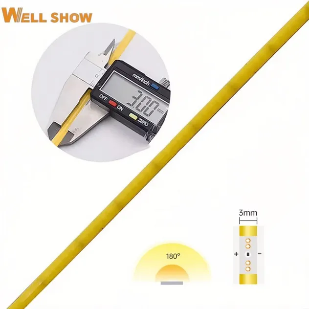 Fita LED COB de Alto Lúmen 5W com Forte Adesivo na Parte de Trás
