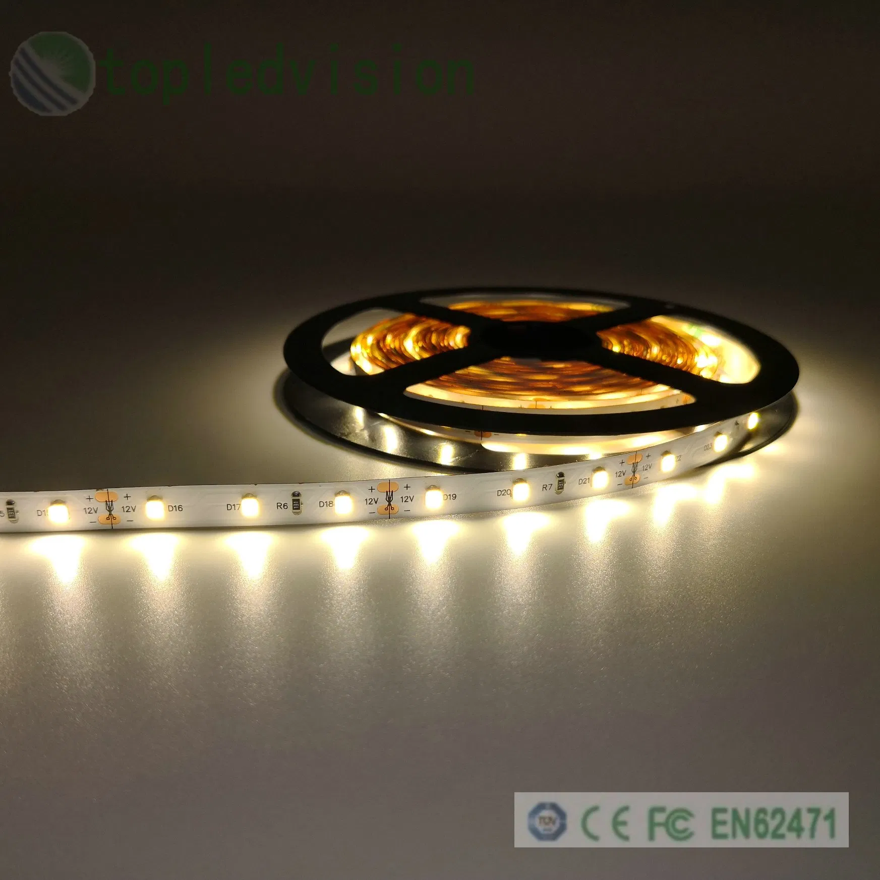 Fita de LED Flexível SMD 24V Alta Brilho à Prova d'Água Luz de LED RGB Controle Inteligente Decoração para Casa Iluminação de Quarto