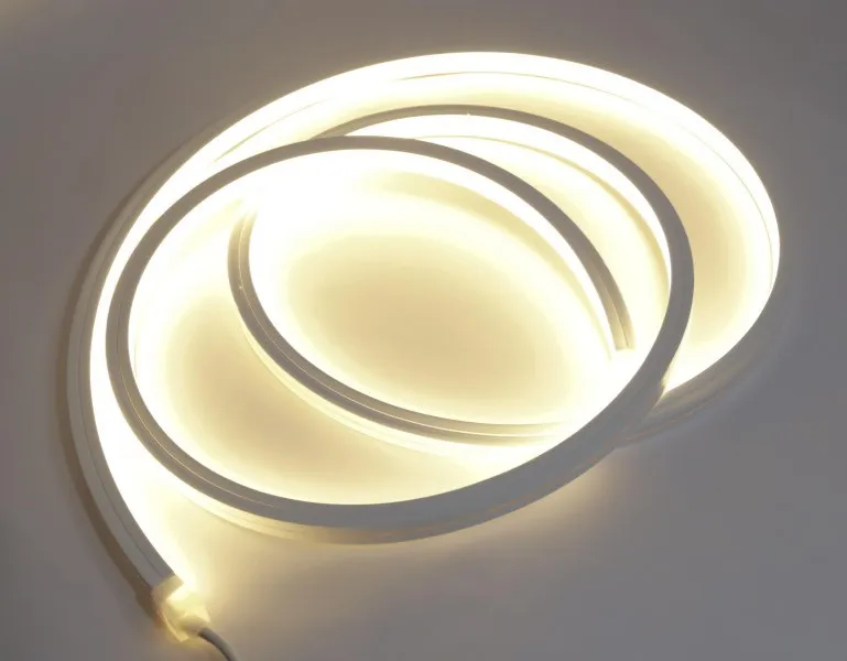 Luz LED IP68 SMD2835 12V 24V 120LEDs/M Luzes de Neon de Silicone LED Flexível Slim RGB para Decoração de Casa