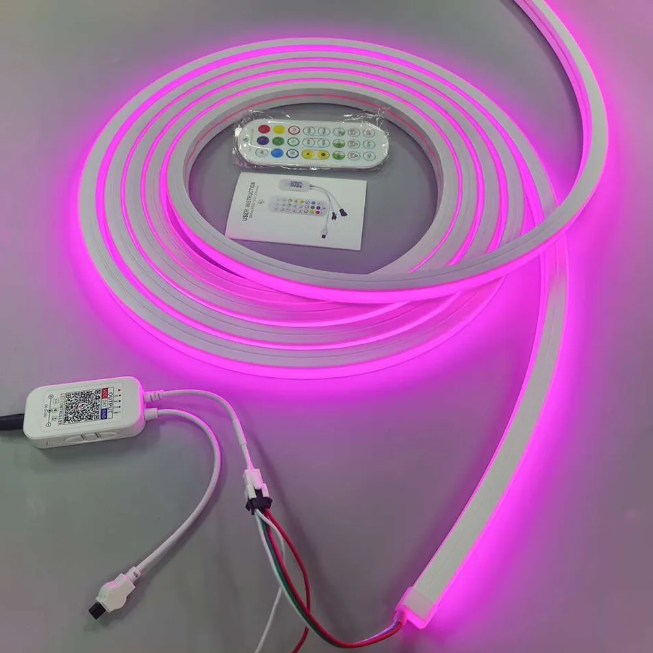 Fita LED COB RGB endereçável padrão da UE 14*14mm luzes de néon programáveis com pixels RGB