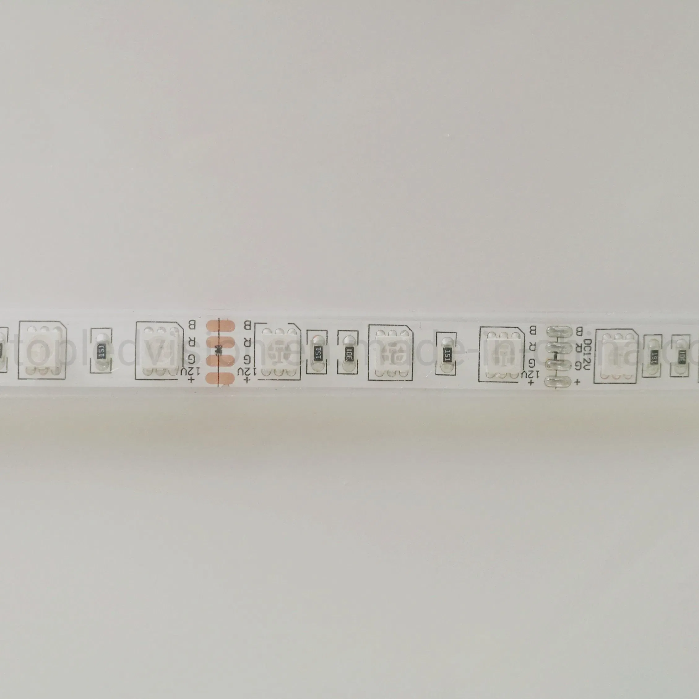 Fita LED RGB SMD de Alta Densidade Personalizada 5050 Multi Cor para Exterior à Prova d'Água Encapsulada em Silicone IP68 Fita LED Flexível 60LEDs/m