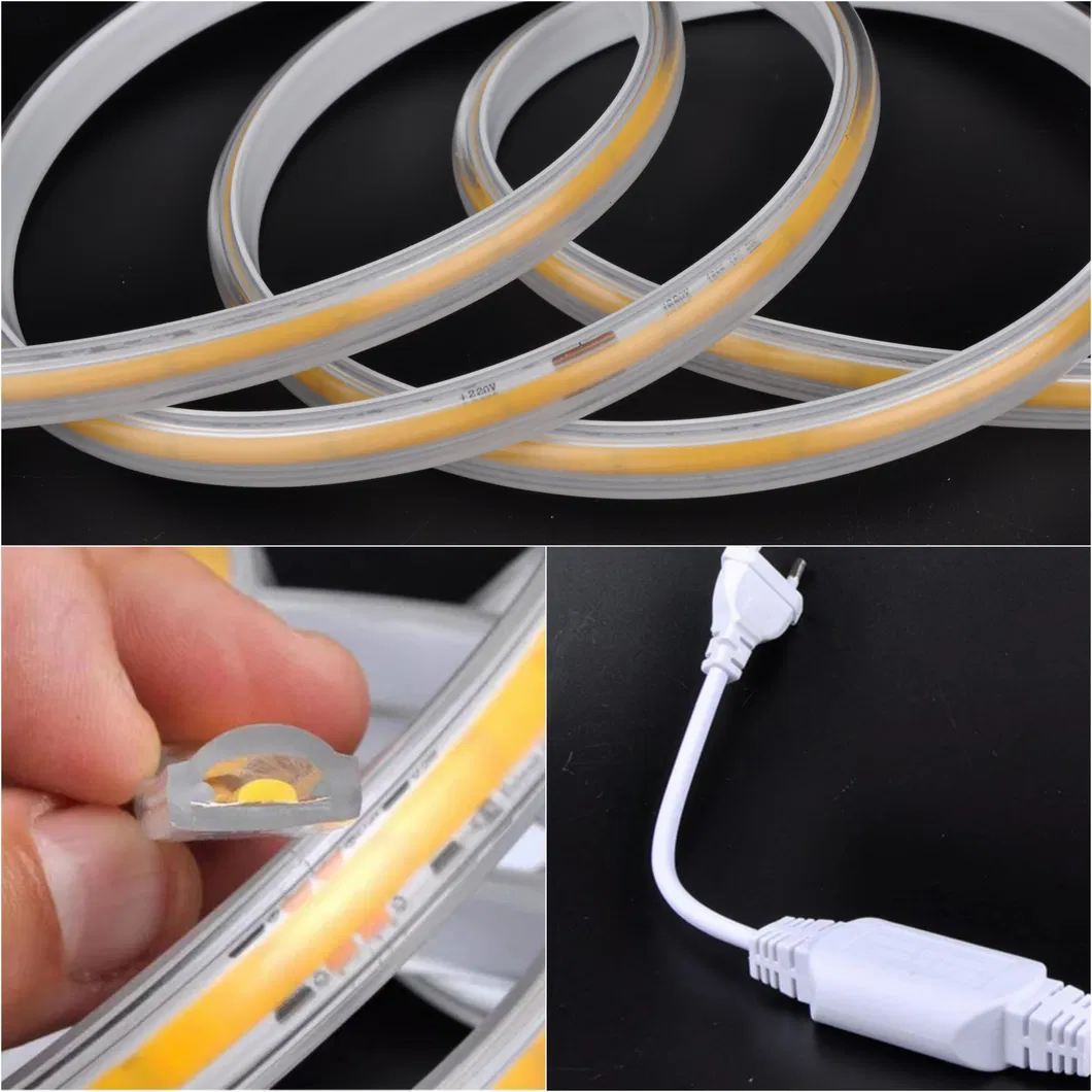 AC220V AC110V Iluminação Flexível COB Sem Pontos IP65 Luzes de Cordão Externas LED Strip