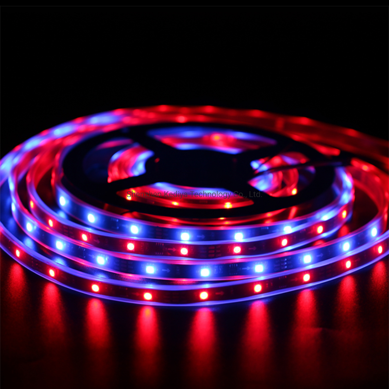 12V Ws2811 Fita LED Endereçável RGB 30LEDs/M Fita LED Pixel Programável Spi para Sinalização e Iluminação de Palco