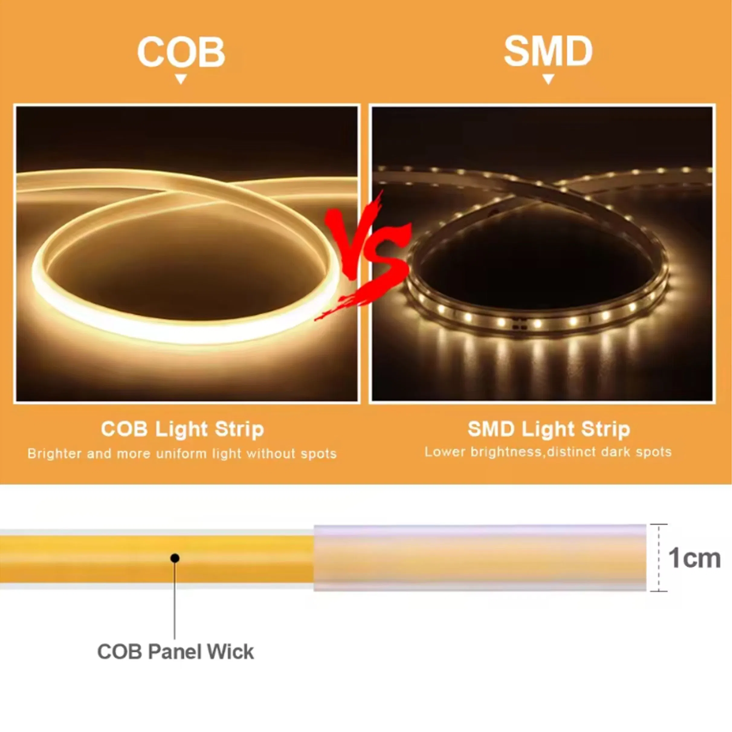 100m LED 220V Fita de Luz COB Sem Driver à Prova d'Água para Exterior Iluminação de Jardim Decoração Fita LED Flexível