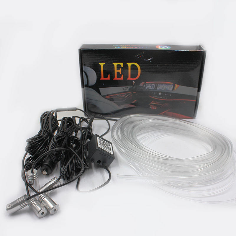 Fita LED RGB para carro, luz interior, decorativa, flexível, tira de atmosfera