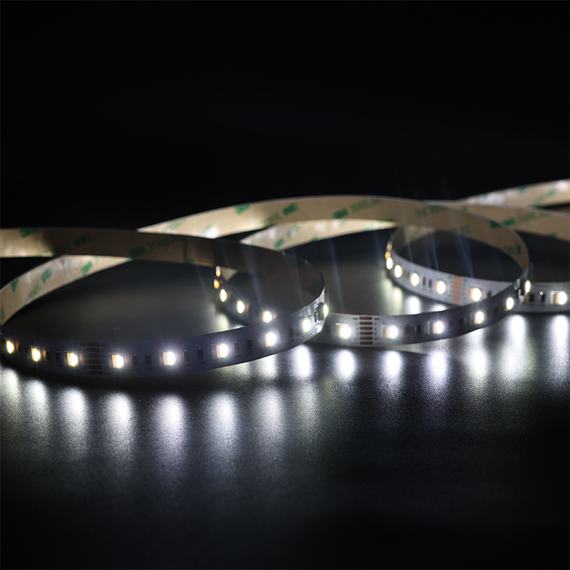 OEM ODM 5050 Fita LED RGBCW 60LEDs 12mm IP67 Classificada 2700K-6500K Iluminação Inteligente