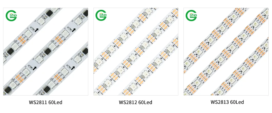 Fita LED Pixel RGB Endereçável - À Prova d'Água Ws2811 Iluminação Flexível 12V