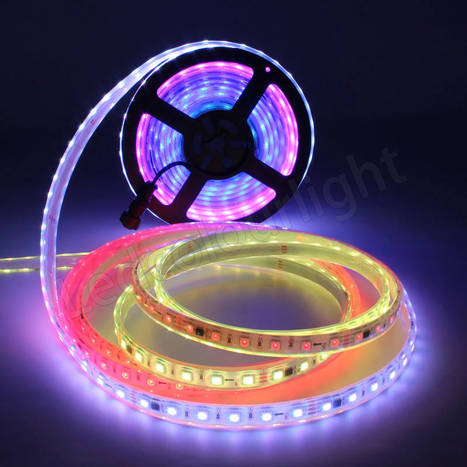 DMX 60LEDs 10pixels Fita de Luz RGB RGBW Flexível Endereçável LED Luz de Cordão 5m Por Fita de Luz para Decoração de Clube IP68 À Prova d'Água