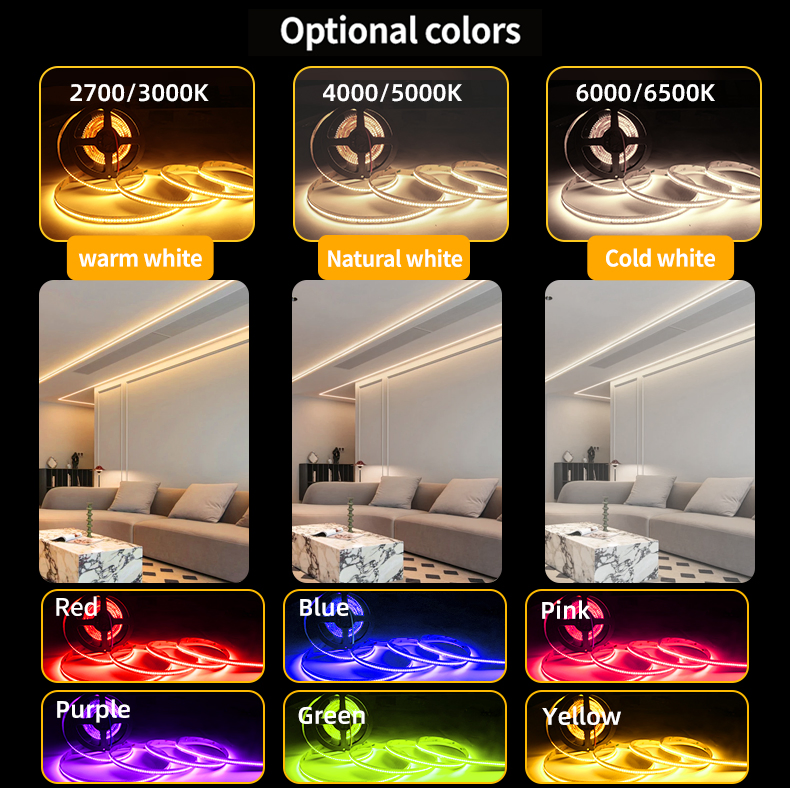 2835 Fita LED Flexível de Alta Luminância para Iluminação de Armários e Guarda-Roupas