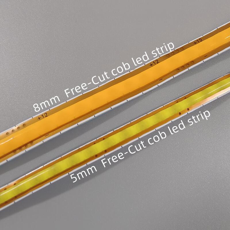Fita LED COB de Alta Densidade Corte Livre 3000K 4000K 6000K 8mm 400 Chips Strip em Qualquer Lugar