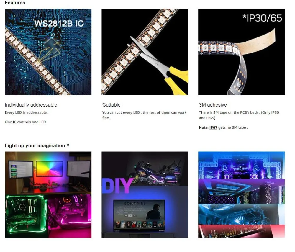 Detalhe do Corte Fita LED 5V