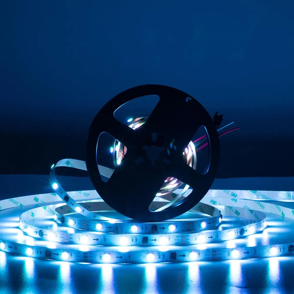 Fita de LED endereçável RGB Glite 30 Luz de Pixel Digital Mágica 12V Ws2811 com Fonte de Alimentação e Controlador