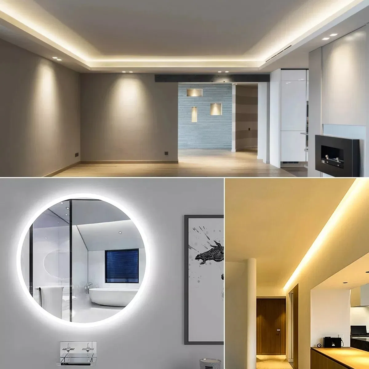 Iluminação de Decoração Interior Personalizável à Prova d'Água IP68 Fita de LED COB