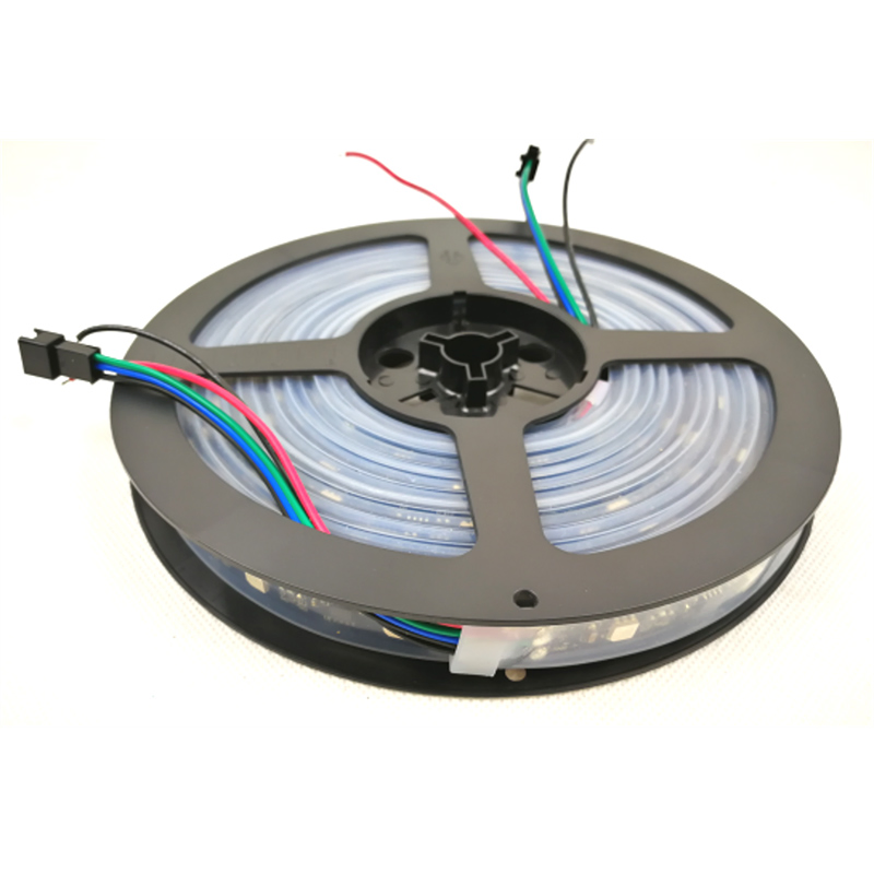 24V 12V SMD 5050 Fita LED Flexível RGB Endereçável DMX512 60LED/M IP68 Controle DMX Inteligente 10m/Roll 5m/Roll