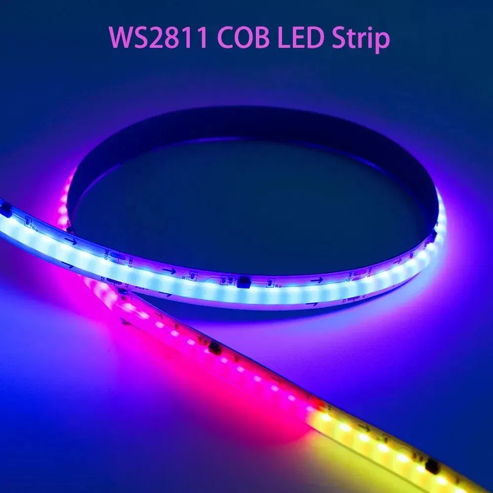 Fita de Luz LED Flexível COB Rgbic 576LEDs com Iluminação para Armário