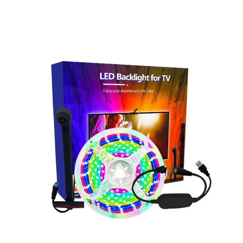 Fita de retroiluminação LED vibrante com conexão USB inteligente