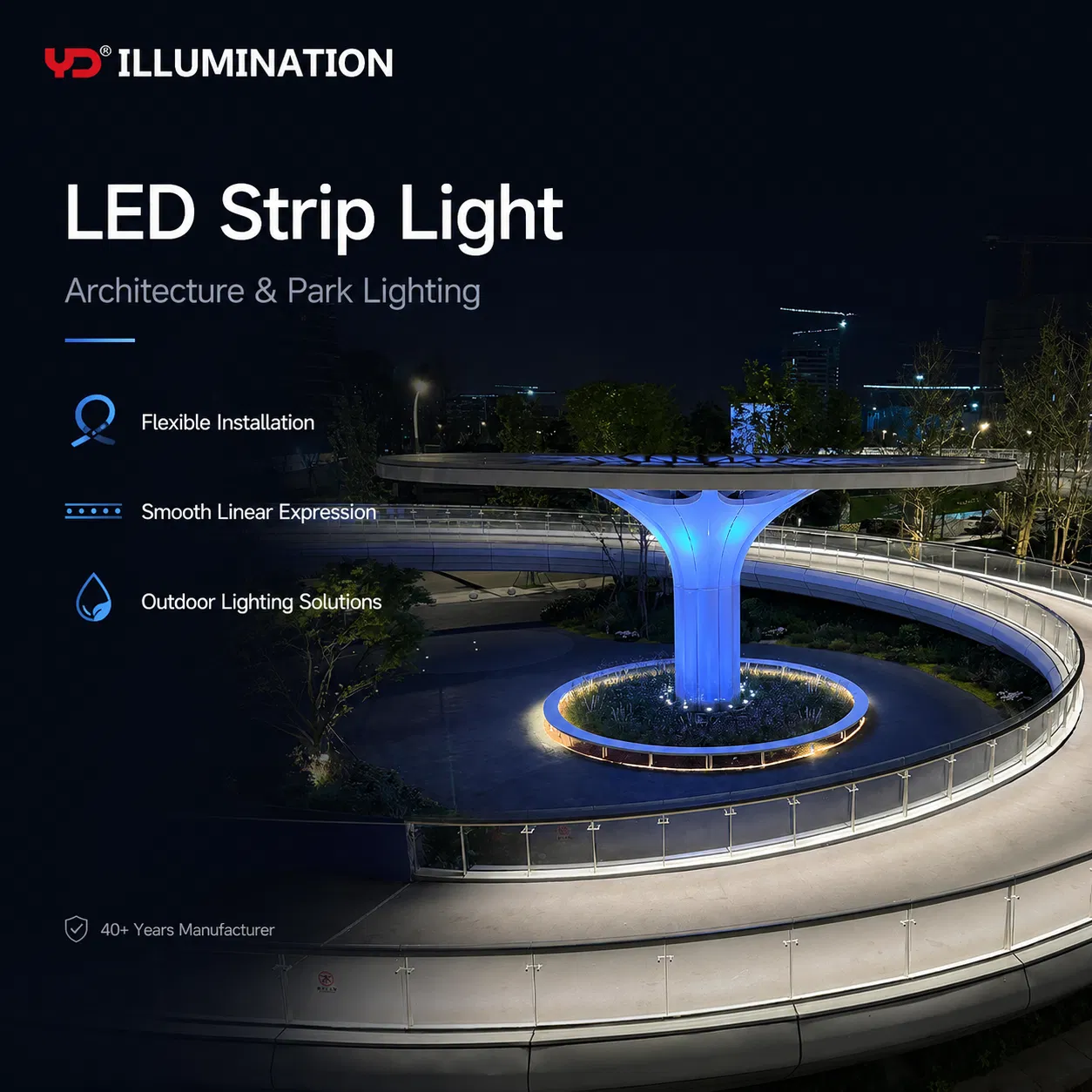 Fita de LED à prova d'água versátil para uso externo e arquitetura