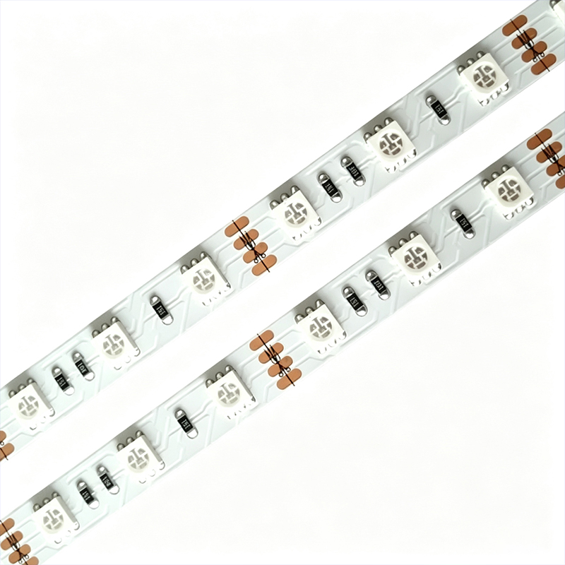 Fita de LED RGB flexível multi colorida dinâmica SMD 5050 60LEDs/m para KTV, bar, teto, parede