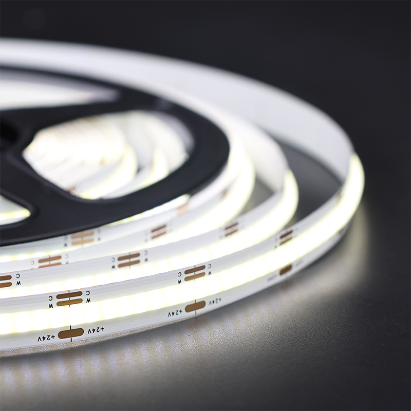 OEM ODM DC24V IP20 DC24V 10mm 608LEDs/M Luz de fita LED sem pontos em perfil de alumínio LED Luz COB