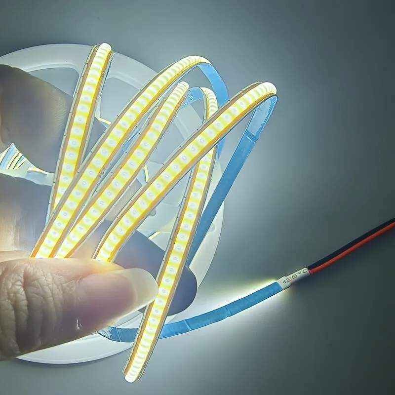 Fita LED COB de Alta Densidade Corte Livre 3000K 4000K 6000K 8mm 400 Chips Strip em Qualquer Lugar