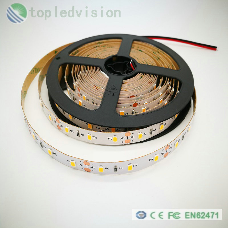 60LEDs/m Flexível 2835 Fita de LED à Prova d'Água Cortável Luz de LED de Alta Brilho Iluminação Interna Decoração de Casa Luz de Fundo para TV