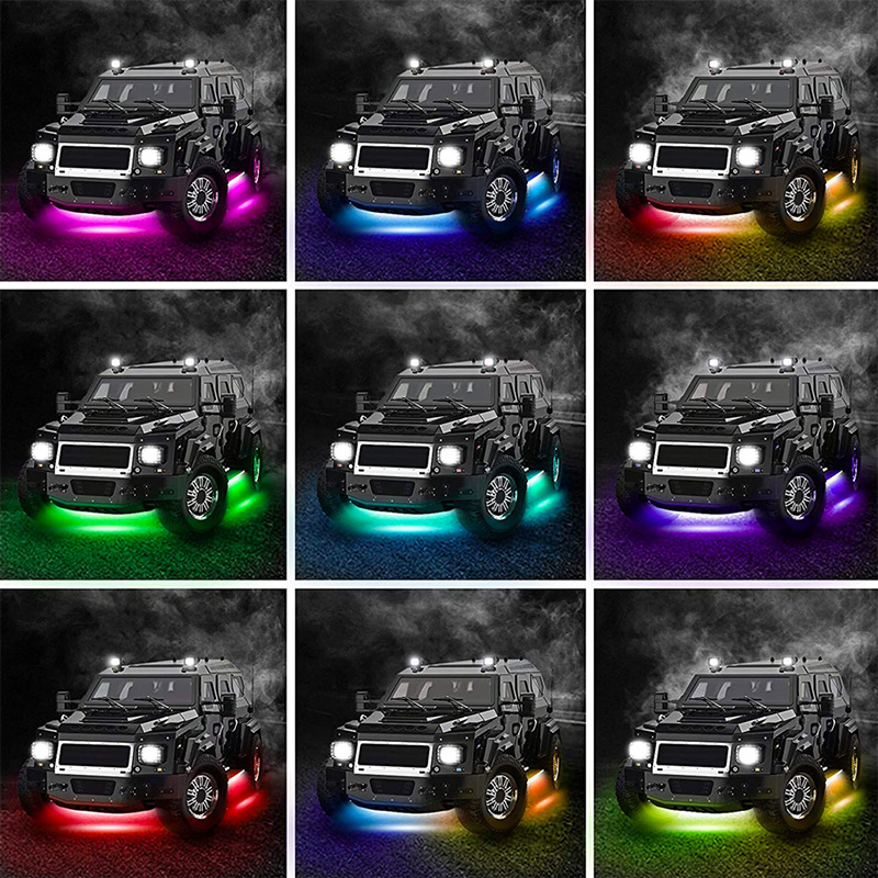 5050SMD Fita LED RGB Flexível Fita LED Neon Impermeável com Controlador APP Bluetooth para Carro/Luz de Subsolo Automotiva