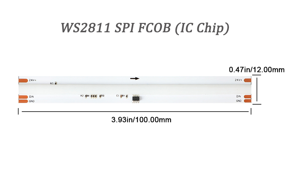 Cor dos Sonhos RGB COB 24V 720LEDs/M Fluxo de Água Pixel Fita LED